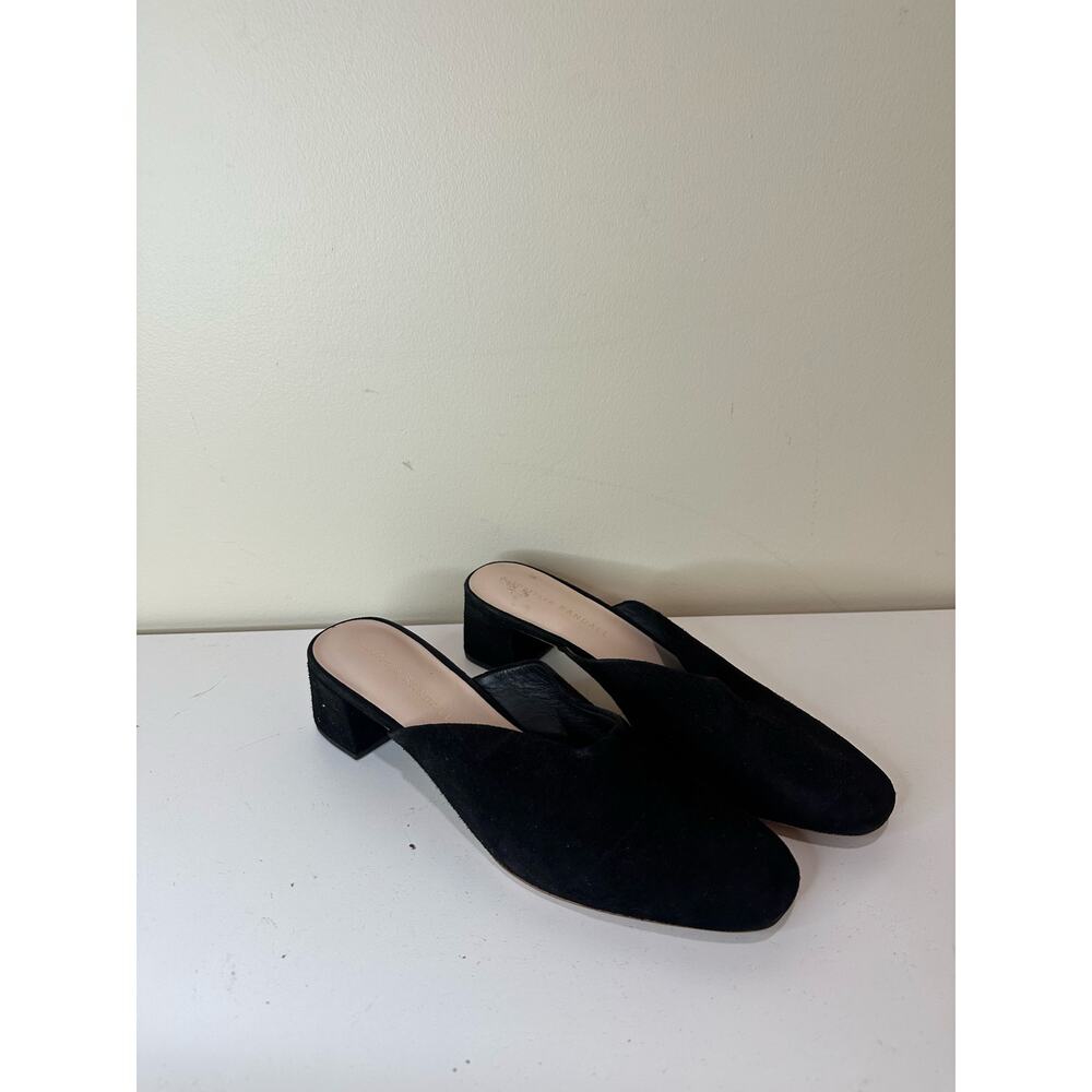 Loeffler Randall Suede Black Heeled Mules